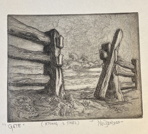 Karnig nalbandian etching - karnig,