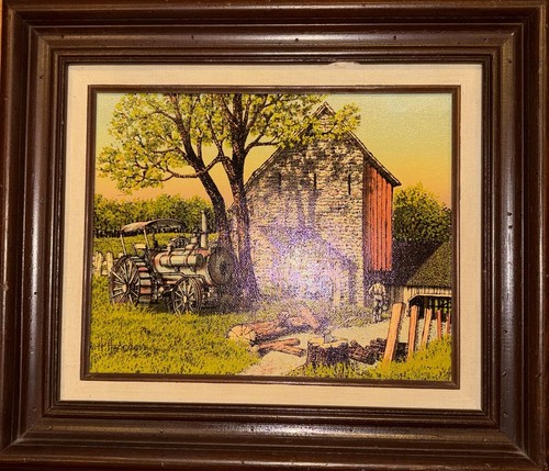 Vintage hargrove framed - h.,