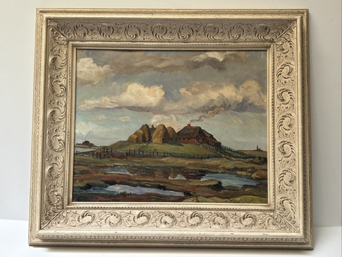 Antique farm painting - antique,