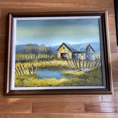 Antique oil painting rural - antique,