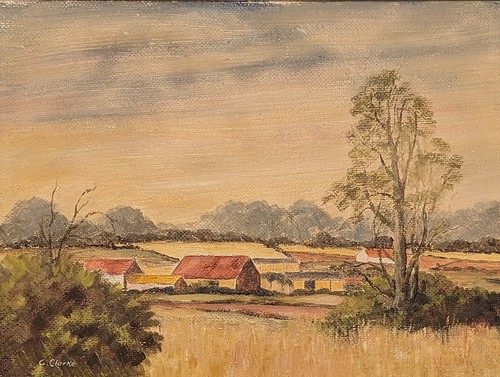 Vintage oil painting - , board
