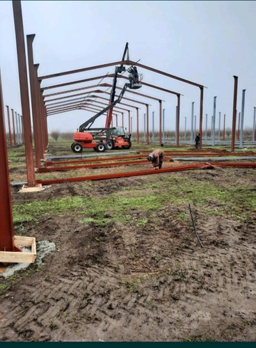 Steel framed building portal - steel,