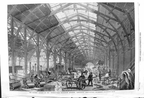 Original old antique print - old,