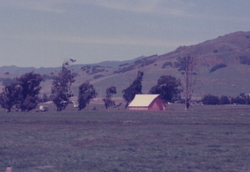 1990s red barn farm rolling - 1990s,