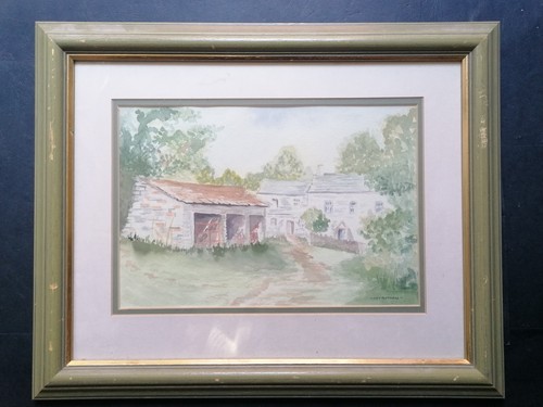 Vintage landscape watercolour - vintage,